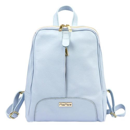 MiaMore 2001 DOLLARO kék női marhabőr hátizsák 26 x 33 x 12 cm