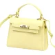  Dámska kožená kabelka Luka 19-17 MN svetložltá, crossbody 23 x 19 x 12,5 cm
