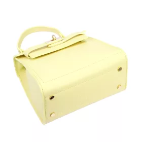    Dámska kožená kabelka Luka 19-17 MN svetložltá, crossbody 23 x 19 x 12,5 cm