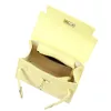 Dámska kožená kabelka Luka 19-17 MN svetložltá, crossbody 23 x 19 x 12,5 cm