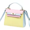 Dámska kožená kabelka Luka 19-17 MN viacfarebná, crossbody 23 x 19 x 12,5 cm