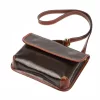 Dámska kožená crossbody kabelka Florence 70 tmavohnedá 25 x 17 x 6 cm