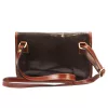 Dámska kožená crossbody kabelka Florence 70 tmavohnedá 25 x 17 x 6 cm
