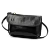  Dámska kožená crossbody kabelka Florence 71 čierna 20,5 x 14 x 5 cm