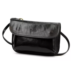    Dámska kožená crossbody kabelka Florence 71 čierna 20,5 x 14 x 5 cm