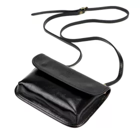    Dámska kožená crossbody kabelka Florence 71 čierna 20,5 x 14 x 5 cm