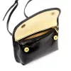  Dámska kožená crossbody kabelka Florence 71 čierna 20,5 x 14 x 5 cm