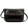  Dámska kožená crossbody kabelka Florence 71 čierna 20,5 x 14 x 5 cm