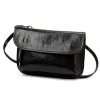  Dámska kožená crossbody kabelka Florence 71 čierna 20,5 x 14 x 5 cm