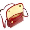 Dámska kožená crossbody kabelka Florence 71 červená 20,5 x 14 x 5 cm