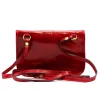  Dámska kožená crossbody kabelka Florence 71 červená 20,5 x 14 x 5 cm