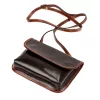  Dámska kožená crossbody kabelka Florence 71 tmavohnedej farby 20,5 x 14 x 5 cm