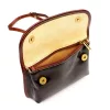  Dámska kožená crossbody kabelka Florence 71 tmavohnedej farby 20,5 x 14 x 5 cm