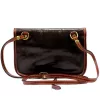  Dámska kožená crossbody kabelka Florence 71 tmavohnedej farby 20,5 x 14 x 5 cm