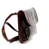  Dámska kožená crossbody kabelka Florence 71 tmavohnedej farby 20,5 x 14 x 5 cm