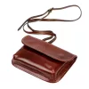  Dámska hnedá kožená crossbody kabelka Florence 71 20,5 x 14 x 5 cm