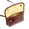  Dámska hnedá kožená crossbody kabelka Florence 71 20,5 x 14 x 5 cm