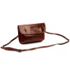  Dámska hnedá kožená crossbody kabelka Florence 71 20,5 x 14 x 5 cm