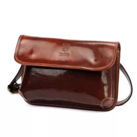    Dámska hnedá kožená crossbody kabelka Florence 70 25 x 17 x 6 cm
