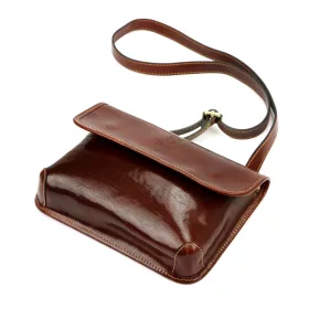    Dámska hnedá kožená crossbody kabelka Florence 70 25 x 17 x 6 cm