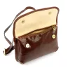  Dámska hnedá kožená crossbody kabelka Florence 70 25 x 17 x 6 cm