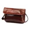  Dámska hnedá kožená crossbody kabelka Florence 70 25 x 17 x 6 cm