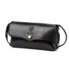  Dámska kožená crossbody kabelka Florence 72 čierna 20 x 10 x 6 cm