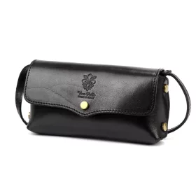    Dámska kožená crossbody kabelka Florence 72 čierna 20 x 10 x 6 cm