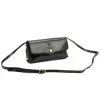  Dámska kožená crossbody kabelka Florence 72 čierna 20 x 10 x 6 cm