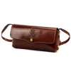  Dámska hnedá kožená crossbody kabelka Florence 72 20 x 10 x 6 cm