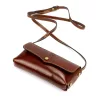  Dámska hnedá kožená crossbody kabelka Florence 72 20 x 10 x 6 cm