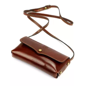    Dámska hnedá kožená crossbody kabelka Florence 72 20 x 10 x 6 cm