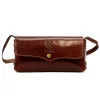  Dámska hnedá kožená crossbody kabelka Florence 72 20 x 10 x 6 cm
