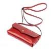  Dámska kožená crossbody kabelka Florence 72 červená 20 x 10 x 6 cm
