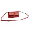  Dámska kožená crossbody kabelka Florence 72 červená 20 x 10 x 6 cm