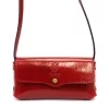  Dámska kožená crossbody kabelka Florence 72 červená 20 x 10 x 6 cm