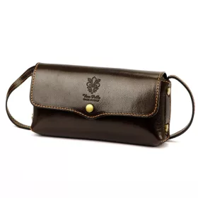    Dámska hnedá kožená crossbody kabelka Florence 72 20 x 10 x 6 cm
