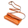  Dámska hnedá kožená crossbody kabelka Florence 72 20 x 10 x 6 cm