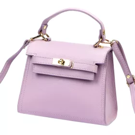    Dámska kožená kabelka Luka 19-17 MN pastelovo fialovej farby, crossbody 23 x 19 x 12,5 cm