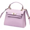  Dámska kožená kabelka Luka 19-17 MN pastelovo fialovej farby, crossbody 23 x 19 x 12,5 cm