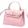  Dámska kožená kabelka Luka 19-17 MN ružová, crossbody 23 x 19 x 12,5 cm