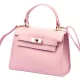  Dámska kožená kabelka Luka 19-17 MN ružová, crossbody 23 x 19 x 12,5 cm