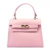  Dámska kožená kabelka Luka 19-17 MN ružová, crossbody 23 x 19 x 12,5 cm