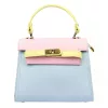  Dámska kožená kabelka Luka 19-17 MN so vzorom, crossbody 23 x 19 x 12,5 cm