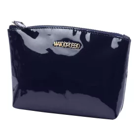    Dámska kozmetická taška Mato Grosso 001-32 z tmavomodrej lakovanej kože 18 x 11 x 4,5 cm