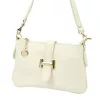 Luka 25-068 krémszínű női bőr válltáska 25 x 16 x 5 cm