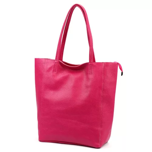  Dámska kožená kabelka cez rameno Luka 26-084 magenta, 40 x 37 x 13 cm
