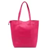  Dámska kožená kabelka cez rameno Luka 26-084 magenta, 40 x 37 x 13 cm