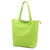  Dámska kožená kabelka cez rameno Luka 26-084 limetkovo zelená, shopper 40 x 37 x 13 cm