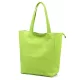  Dámska kožená kabelka cez rameno Luka 26-084 limetkovo zelená, shopper 40 x 37 x 13 cm